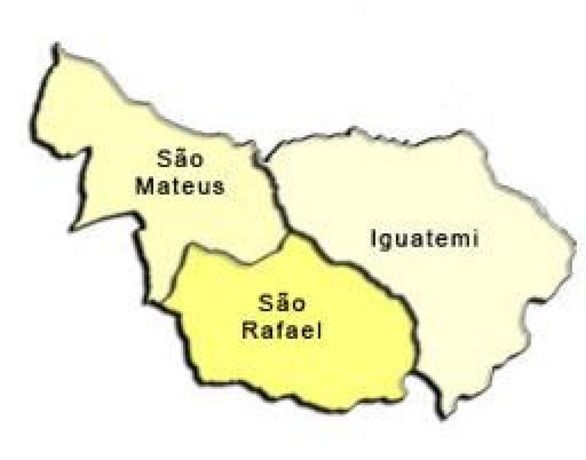 Карта на São Mateus под-префектурата