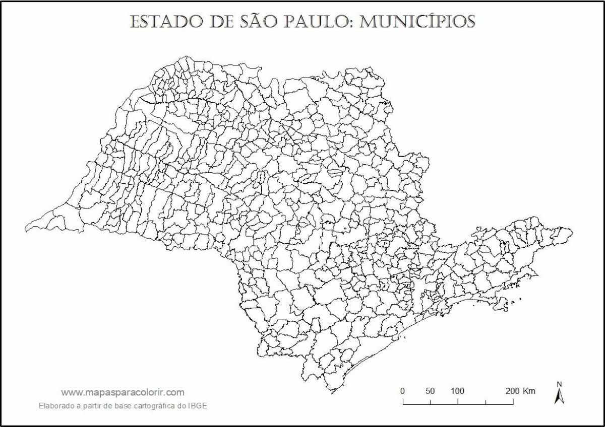 Карта на São Паоло богородица - општините