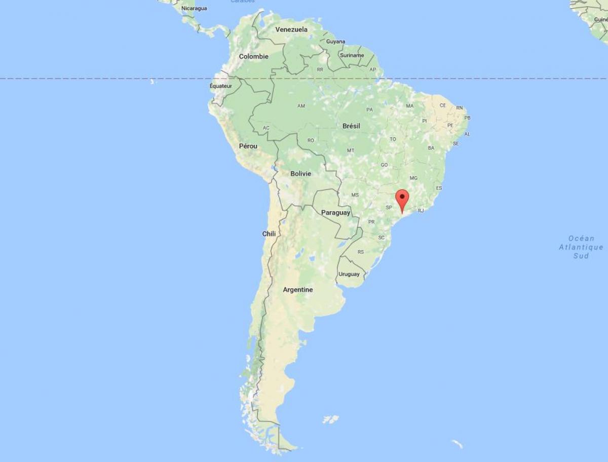 Карта на São Паоло во Јужна Америка