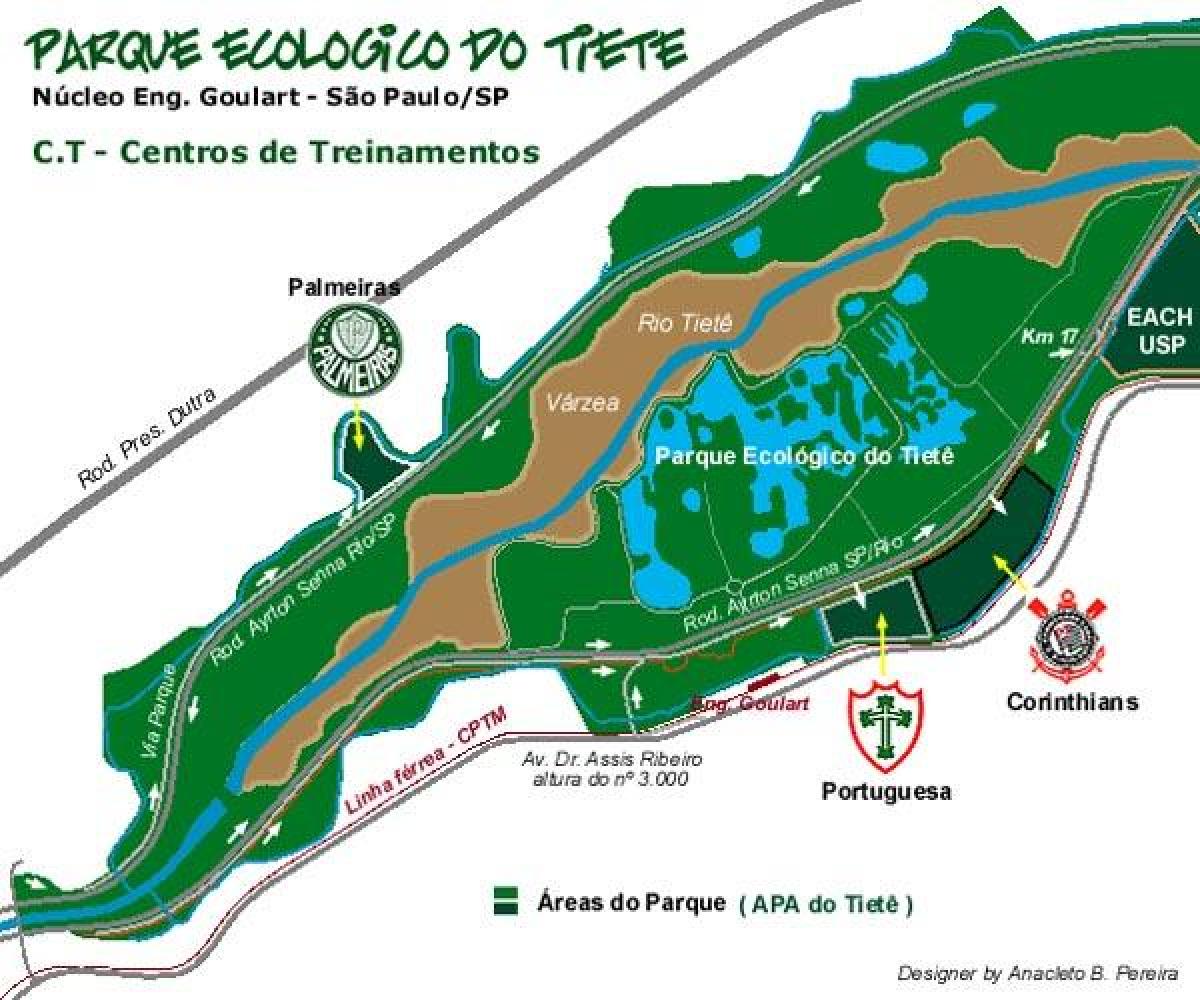 Карта на Tiete Еколошки Парк