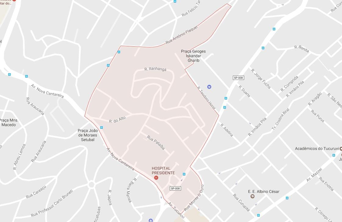 Карта на Tucuruvi São Паоло