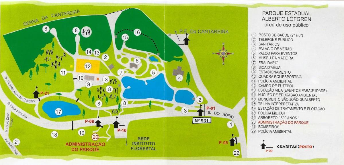 Карта на Алберто Löfgren парк