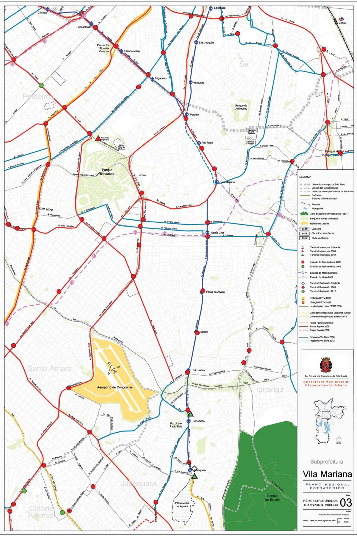 Мапа на Вила Мариана São Паоло - Јавни превезува