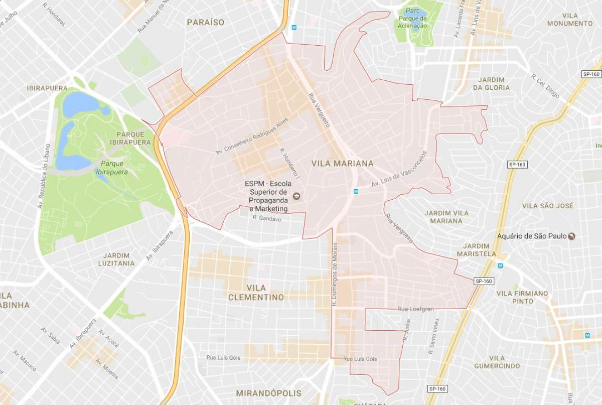 Мапа на Вила Мариана São Паоло