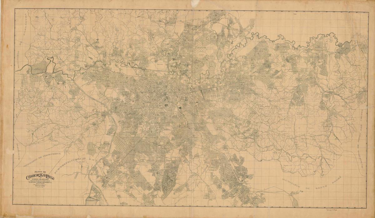Мапа на поранешна São Паоло - 1943