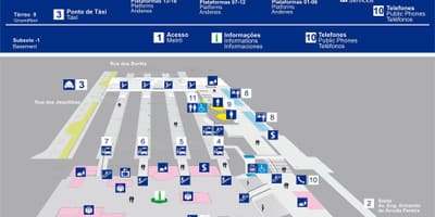 Мапа на автобуски терминал Jabaquara