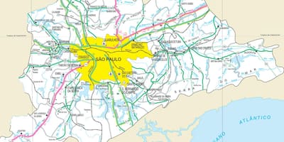 Карта на автопати периферијата на São Паоло