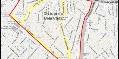 Мапа на Бела Виста São Паоло