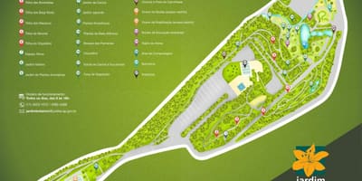 Карта на ботаничка градина Jundiaí