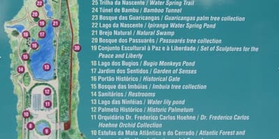 Карта на ботаничка градина São Паоло