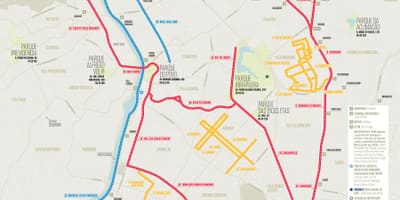Карта на велосипедска патека São Паоло