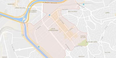 Мапа на Вила Leopoldina São Паоло