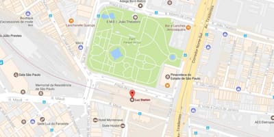 Карта на воз на станицата во ла и луз São Паоло