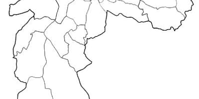 Карта на зона Nordeste São Паоло