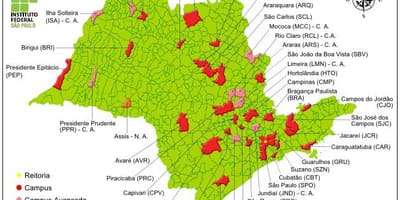 Карта на институтот Сојузна на São Паоло - IFSP