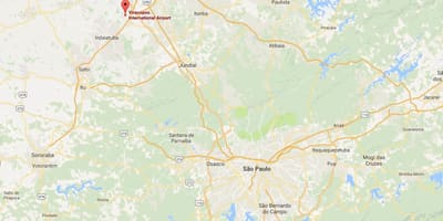 Карта на меѓународниот аеродром Campinas