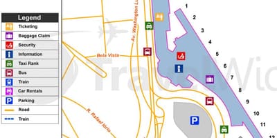 Карта на меѓународниот аеродром Congonhas