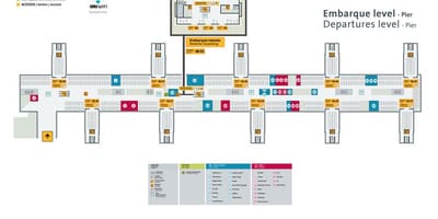 Карта на меѓународниот аеродром São Паоло-Guarulhos - Терминал 3