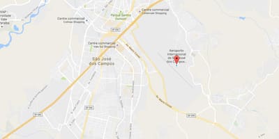 Карта на меѓународниот аеродром São Хозе dos Campos
