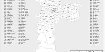 Карта на областите São Паоло