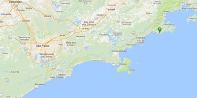 Карта на плажа Camburi