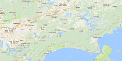 Карта на плажа Itaguá