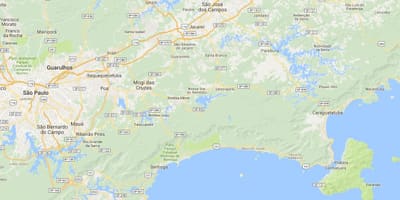 Карта на плажа Perequê Açu
