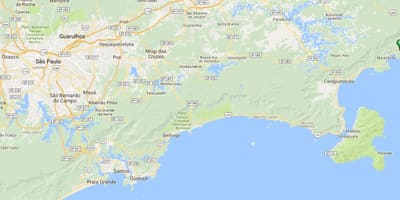 Карта на плажа Vermelha do Sul