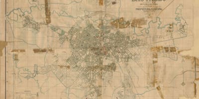 Мапа на поранешна São Паоло - 1916 година