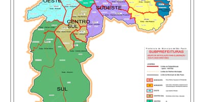 Карта на регионите São Паоло