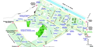 Карта на универзитетот на São Паоло - USP