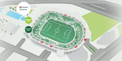 Карта на Allianz Сантијаго - Горниот bleachers
