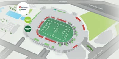 Карта на Allianz Сантијаго - Пониски bleachers