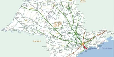 Карта на Anchieta автопат - СП 150