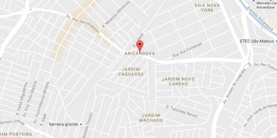 Карта на Aricanduva São Паоло