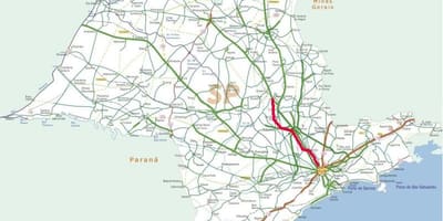 Карта на Bandeirantes автопат - СП 348