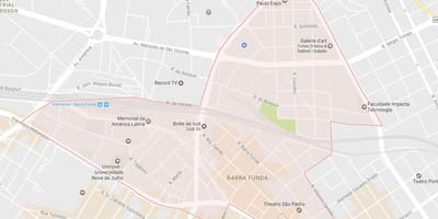 Карта на Barra Funda São Паоло