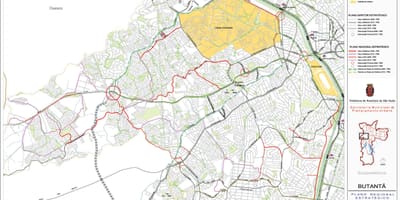 Карта на Butantã São Паоло - Патишта