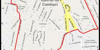 Карта на Cambuci São Паоло