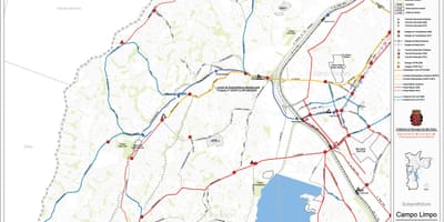 Карта на Campo Limpo São Паоло - Јавни превезува