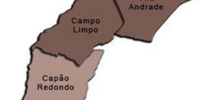 Карта на Campo Limpo под-префектурата