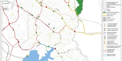 Карта на Cidade Ademar São Паоло - Јавни превезува