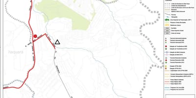 Карта на Cidade Tiradentes São Паоло - Јавни превезува