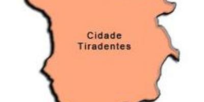 Карта на Cidade Tiradentes под-префектурата