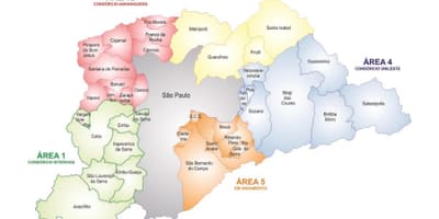 Карта на Concessão Áreas RMSP