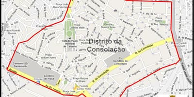 Карта на Consolação São Паоло
