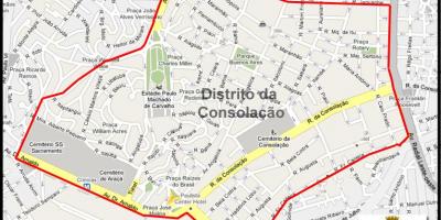 Карта на Consolação São Паоло
