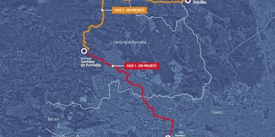 Карта на corredor BRT metropolitano Alphaville-Cajamar
