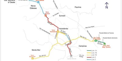 Карта на corredor metropolitano Biléo Soares