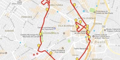 Карта на Corrida Меѓународни São Silvestre